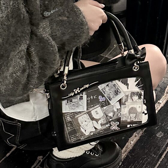 [Lily of the valley spring prologue] green gable original pain bag portable shoulder messenger bag transparent all-match antique female snack