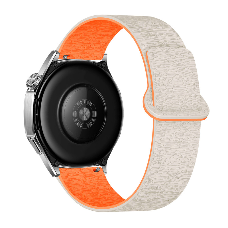 适用华为GT4/gt5/watch5三星watch4运动风木纹软磁硅胶磁吸手表带|undefined
