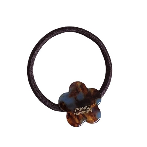 Korean france acetic acid hair rope cute flower cartoon hair tie French leopard print high ponytail hair rope hair accessories for women