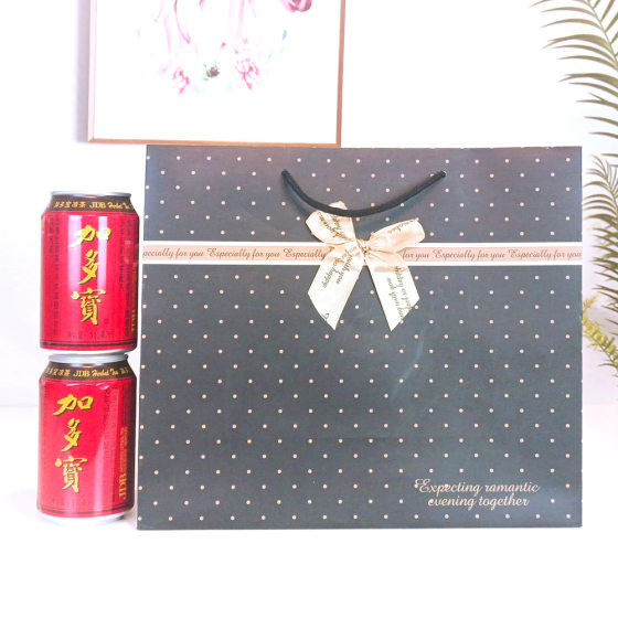Spot Korean version of simple gift bag black spot portable paper bag clothing cosmetics packaging bag wholesale printing