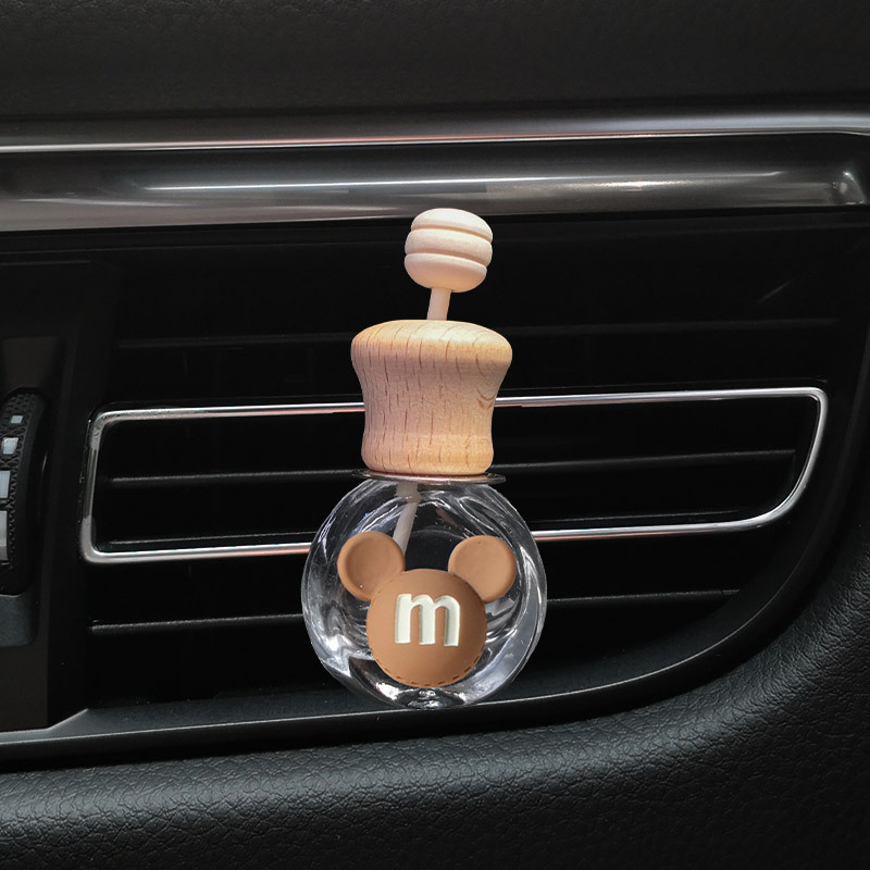 Botella de perfume de salida de aire de cartón de leche roja en línea creativa adorable adornos de perfume de automóvil accesorios de automóvil