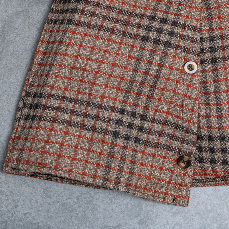 Abbigliamento per bambini Primavera e autunno nuovo set da ragazza con gonna scozzese a maniche lunghe in pizzo per bambini_voghion.com