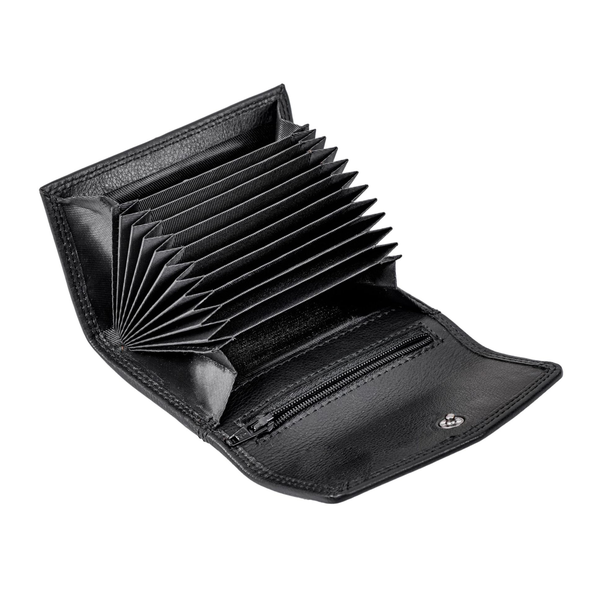 Cartera de cuero transfronteriza de alta capacidad de alta calidad RFID cepillo antirrobo bolso de mano multi-tarjeta bolso de órgano ultra delgado