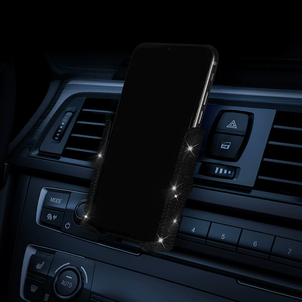Hot Diamond V-type mobile phone bracket-black diamond