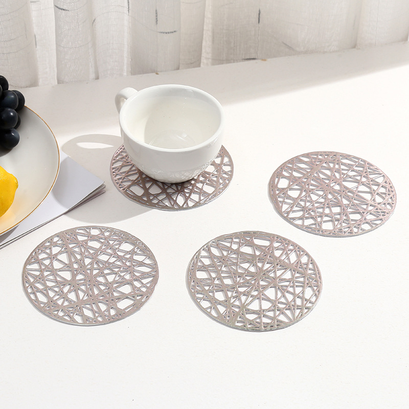 10CM redondo PVC antideslizante posavasos tapete de mesa tapete de aislamiento térmico tapete de lavabo antiescaldado tapete de botella tapete de tazón tapete de mesa tapete de mesa