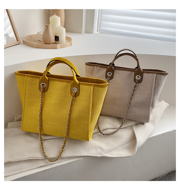 1069g Weight Zipper Closure Type Double Shoulder Straps Strap Type Tote Bag Bags Type Daily Occasion Canvas Material Solid Color Pattern All Seasons Season Women'S Gender Fashion Style Square Shape Sewing Craft Medium Size Women's Medium All Seasons Canvas Fashion Tote Bag 5