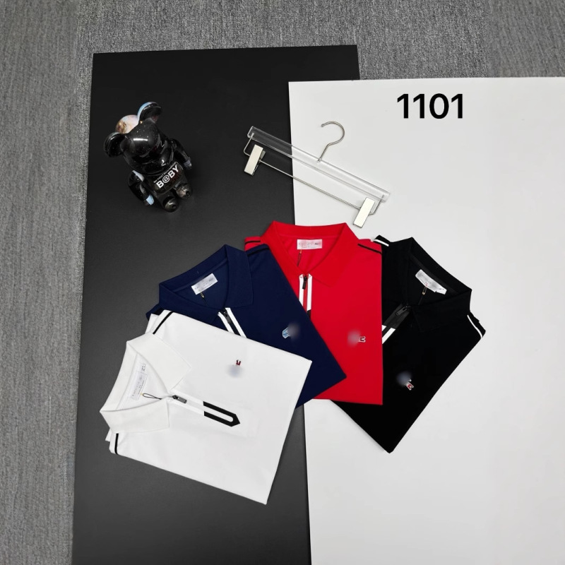 フィッシュポロシャツメンズ 2025 新しいコットンラペルトップビジネスカジュアル半袖 Tシャツ|undefined