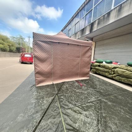 出口3x3m折叠蓬带全套围布加棉保温围布一体式帐篷保暖遮阳便携式