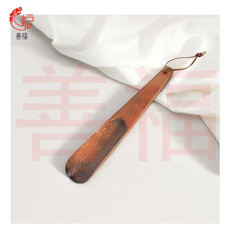 ホテル用品 クルミ色無垢材靴べら ロングハンドル靴べら 靴べら 靴べら|undefined