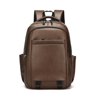 Nuevas mochilas transfronterizas para hombres mochilas ociosas de gran capacidad de cuero suave pu mochilas de computadoras de negocios mochilas de estudiantes universitarios