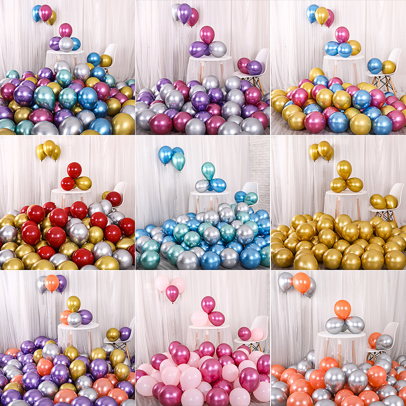 5 Inch 10 Inch 12 Inch 2.8g Thickeneded Metal Balloon Kidsren's Birthday Banquet Wedding Room Decoration Holiday Arrangement Balloon 5 Inch 10 Inch 12 Inch 2.8g Thickeneded Metal Balloon Kidsren's Birthday Banquet Wedding Room Decoration Holiday Arrangement Balloon
