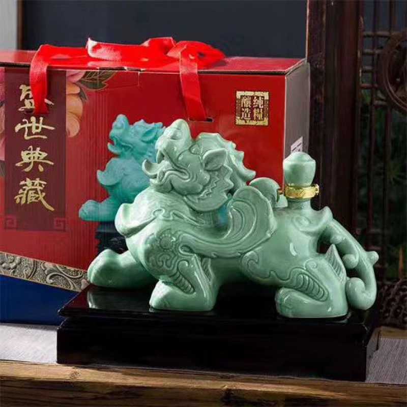 Цзиндэчжэнь 5 фунтов теневой зеленой винной бутылки винный горшок