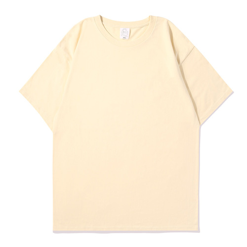 450g fabric heavyweight short-sleeve men's summer pure cotton thick Xinjiang cotton small collar American half-sleeve base shirt tee