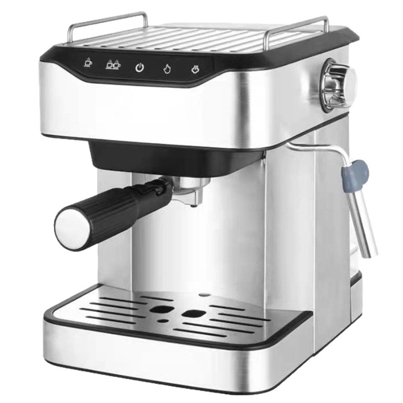 Transfronteriza comercial 15bar semiautomática máquina de café italiana botón de presión de burbuja de leche máquina de café visual