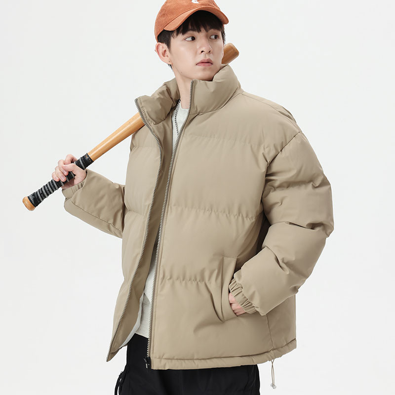 Invierno de collar de algodón chaqueta de comercio exterior hombre y mujer nueva pareja chaqueta de pan caliente chaqueta de algodón de plumón grueso