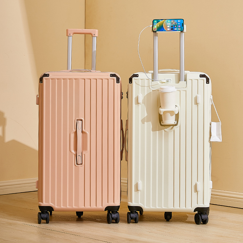 新しい多機能スーツケース女性の厚いトロリーバッグ大容量 28inch 30inch パスワードボックス学生旅行スーツケース|undefined