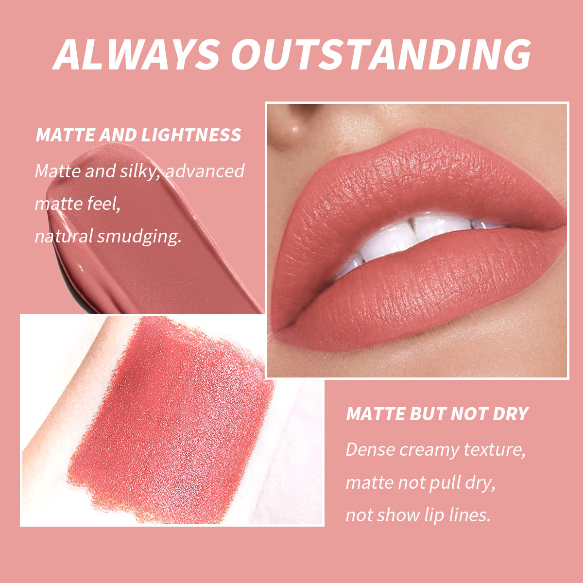USHAS Cross-Border Spot Mat Lipstick LP2287A + B