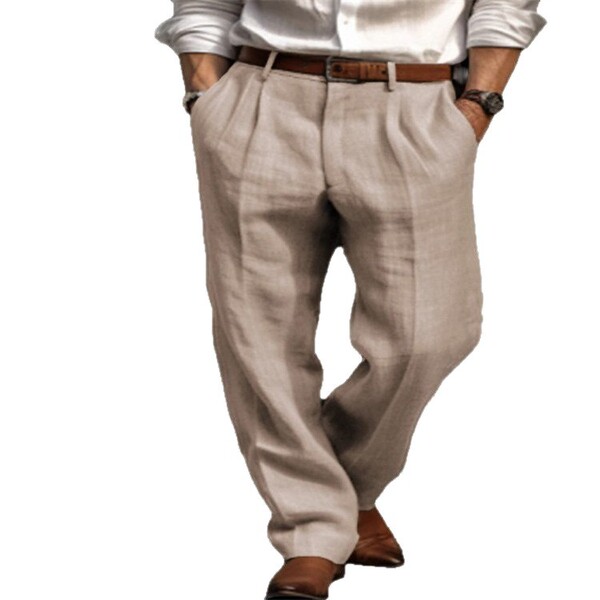 Solid color comfortable breathable casual fashionable trousers