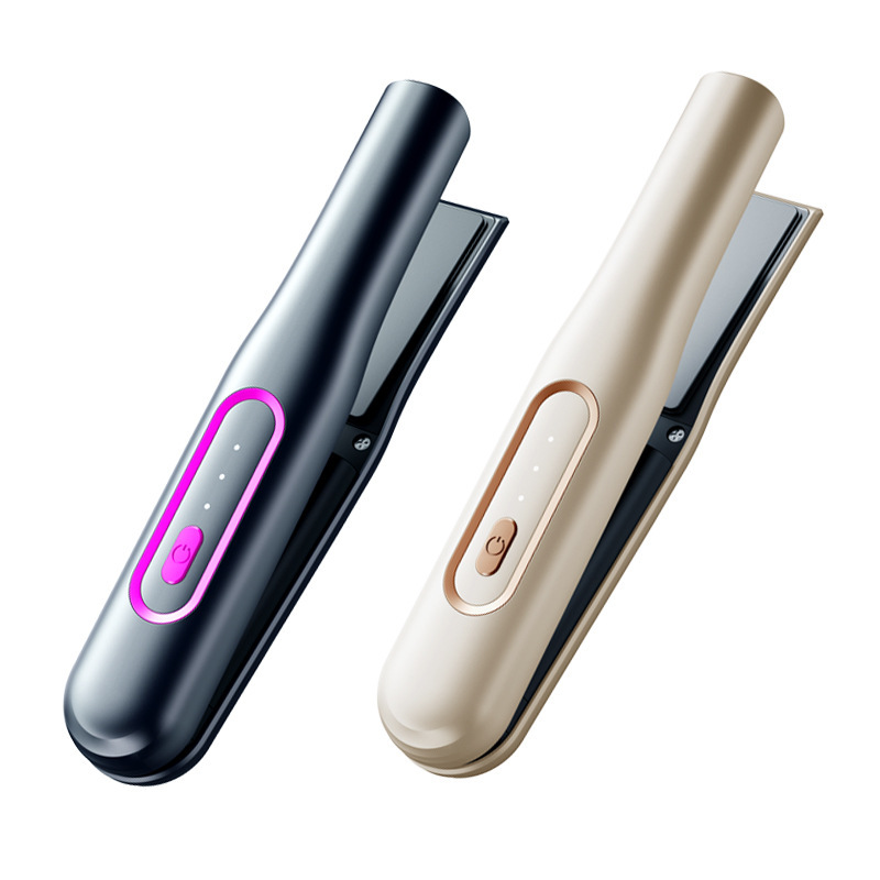 2025 新しいクロスボーダーワイヤレスヘアアイロンポータブルストレートヘアカーリングツーインワン充電スマート USB ヘアアイロン|undefined