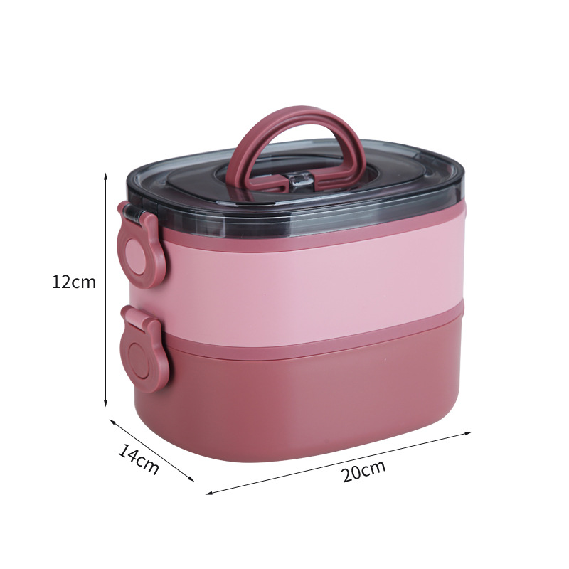 Multi-capa de gran capacidad caja de almuerzo portátil de acero inoxidable 304 barril aislado estudiante de cuello blanco caja de almuerzo vajilla