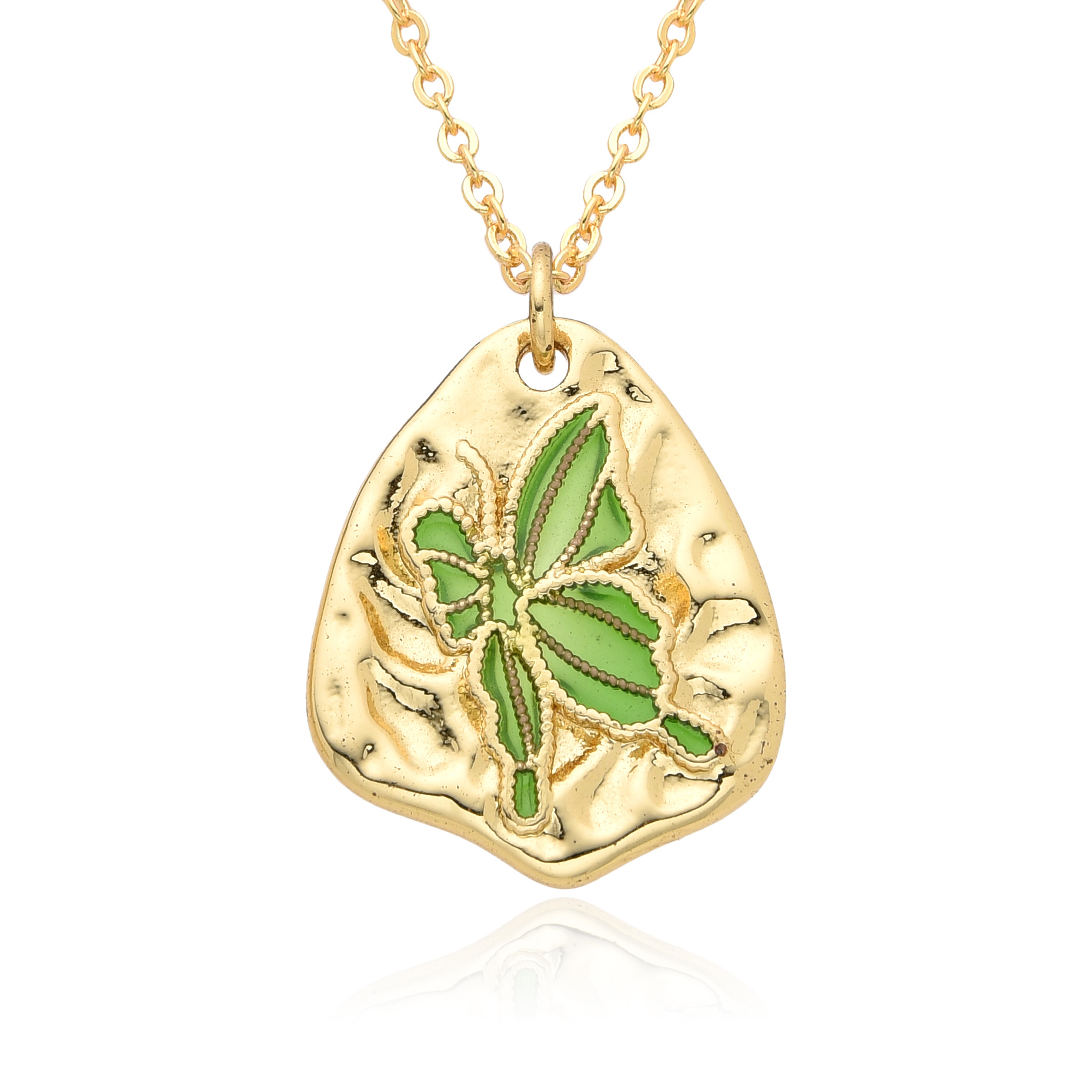 Copper IG Style Simple Style Butterfly Enamel Plating Inlay Zircon Pendant Necklace display picture 8