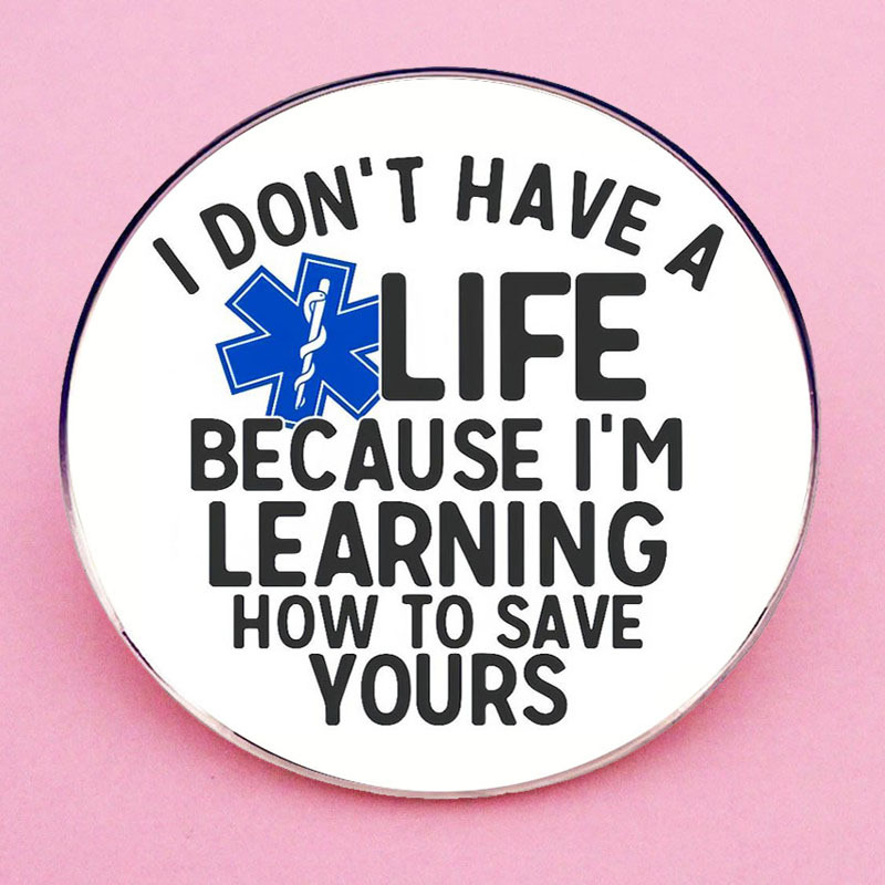 생명 핀 배지 금속 합금 배지 액세서리의 생명을 구하는 방법 브로치 스타 배우기