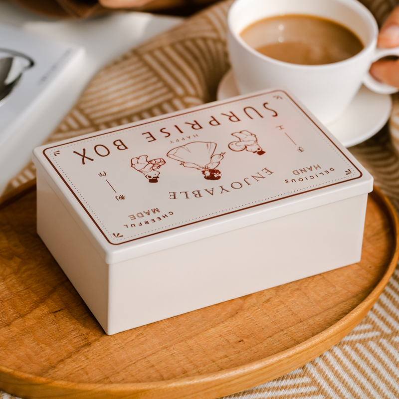 2024 galletas cuadradas caja de hierro para hornear toffee nougat regalo envasado vacío pequeño