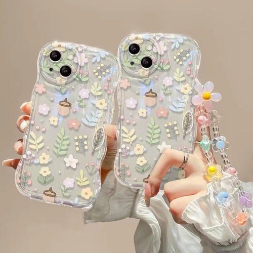 Fresh little floral design compatible with Apple 15, girly iPhone 14 Pro Max case—fully covered for 13 Pro, 12, and 11 models.