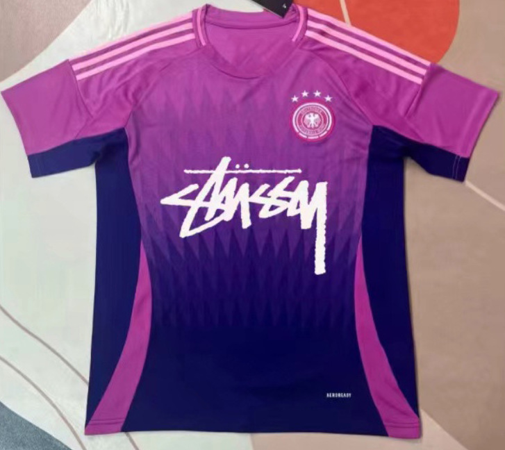 Stussy Jersey Brasil Flamengo Italia Edición conmemorativa Portugal París Francia Uniforme de fútbol