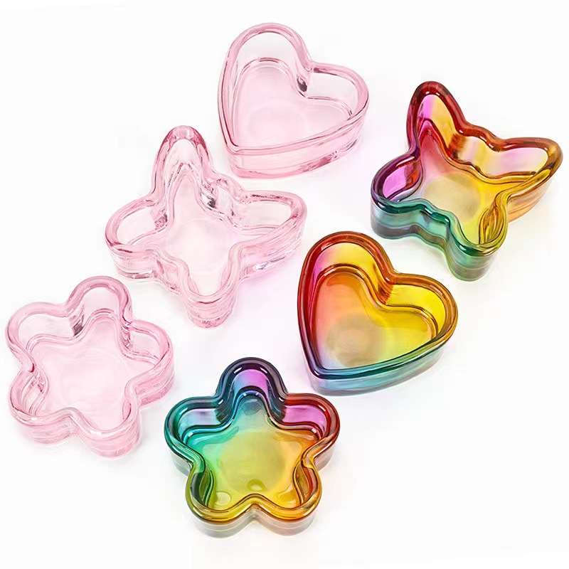 Nuevo arte de uñas transfronterizo taza de cristal descubierta taza de lavado de la pluma taza de cristal líquido vaso de vidrio taza de vidrio herramientas de arte de uñas