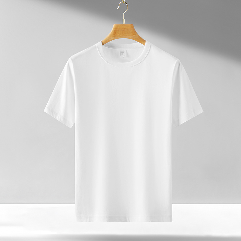 300gコットンTシャツ、白、半袖、丸首、秋冬、メンズ、トップス、ベースレイヤー、純綿、トレンドブランド、日本風、レトロ