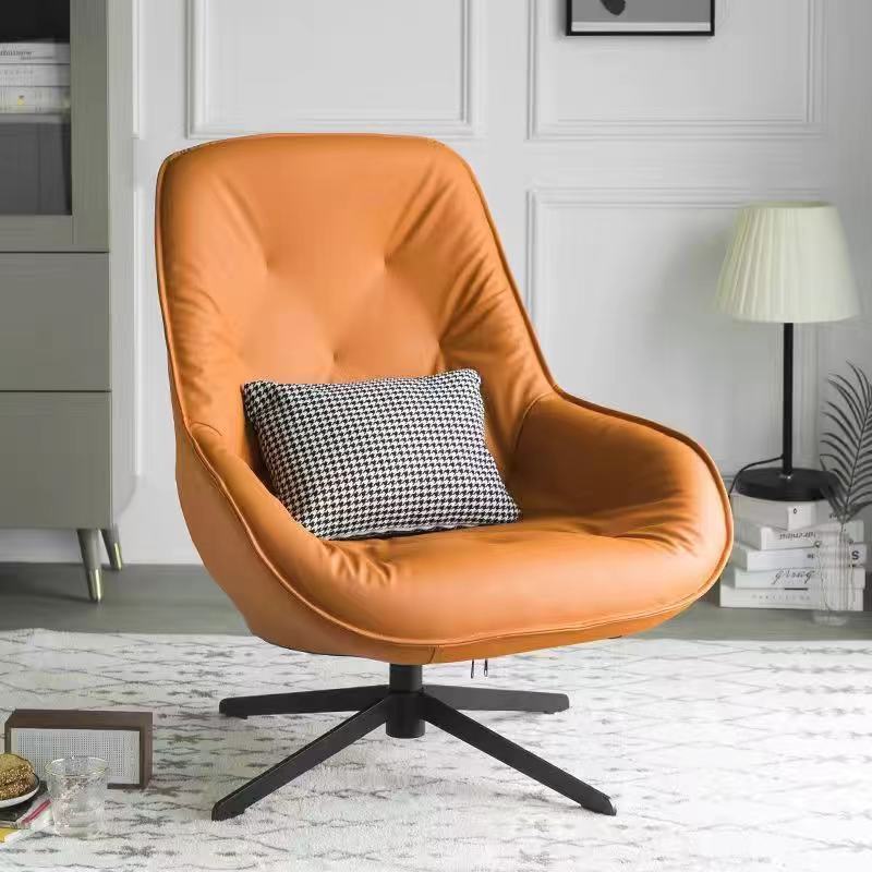 Single-person lazy sofa, height-adjustable leisure swivel chair, single-seat sofa, living room light-luxury style stool, modern minimalist design for balconies