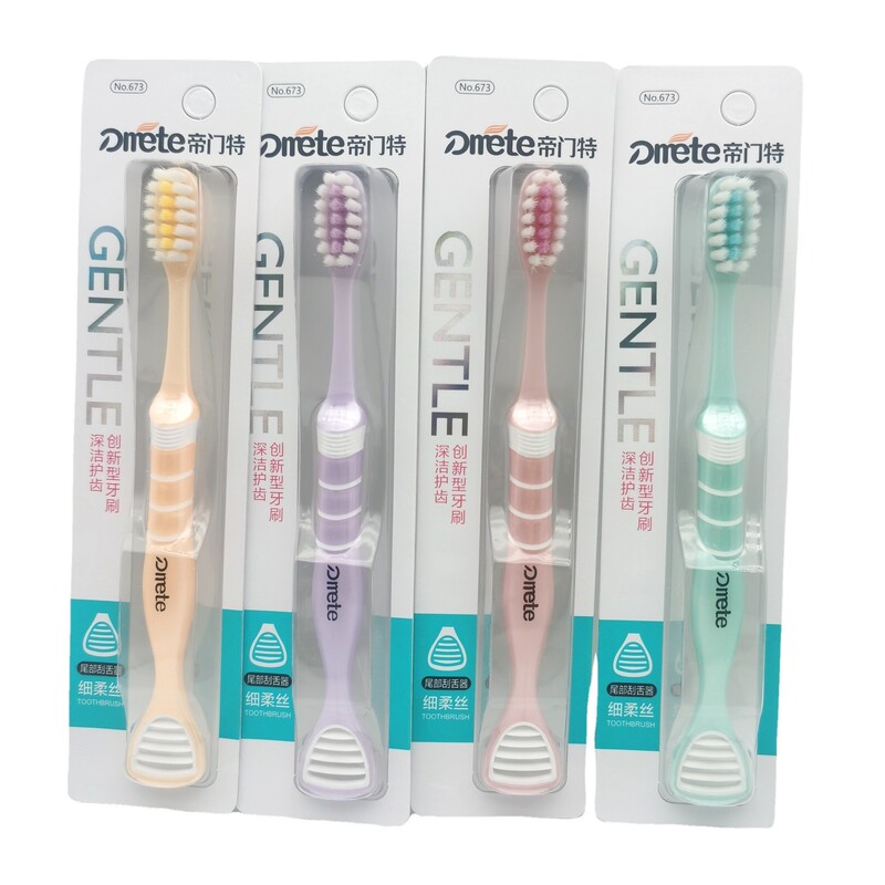 Timent adult soft bristle toothbrush comes with tongue shaving function to clean Macaron toothbrush supermarket factory wholesale Timent adult soft bristle toothbrush comes with tongue shaving function to clean Macaron toothbrush supermarket factory wholesale