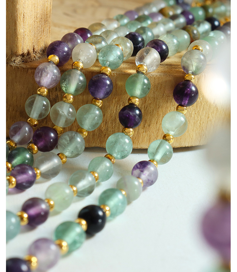 Ethnic Style Geometric Stainless Steel natural stone Necklace