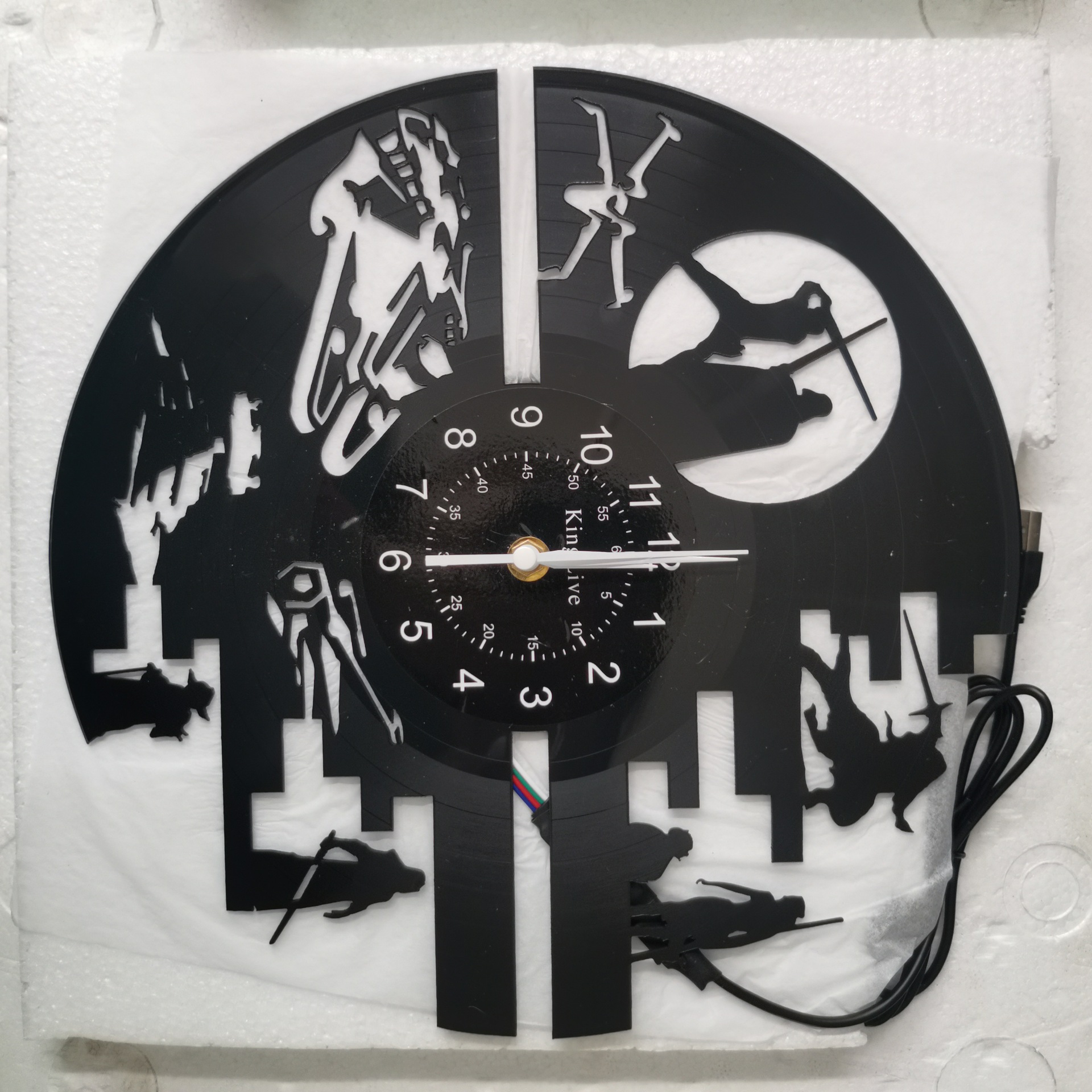 Reloj de pared de vinilo, decoración de la sala de estar, cumpleaños, vacaciones, regalos