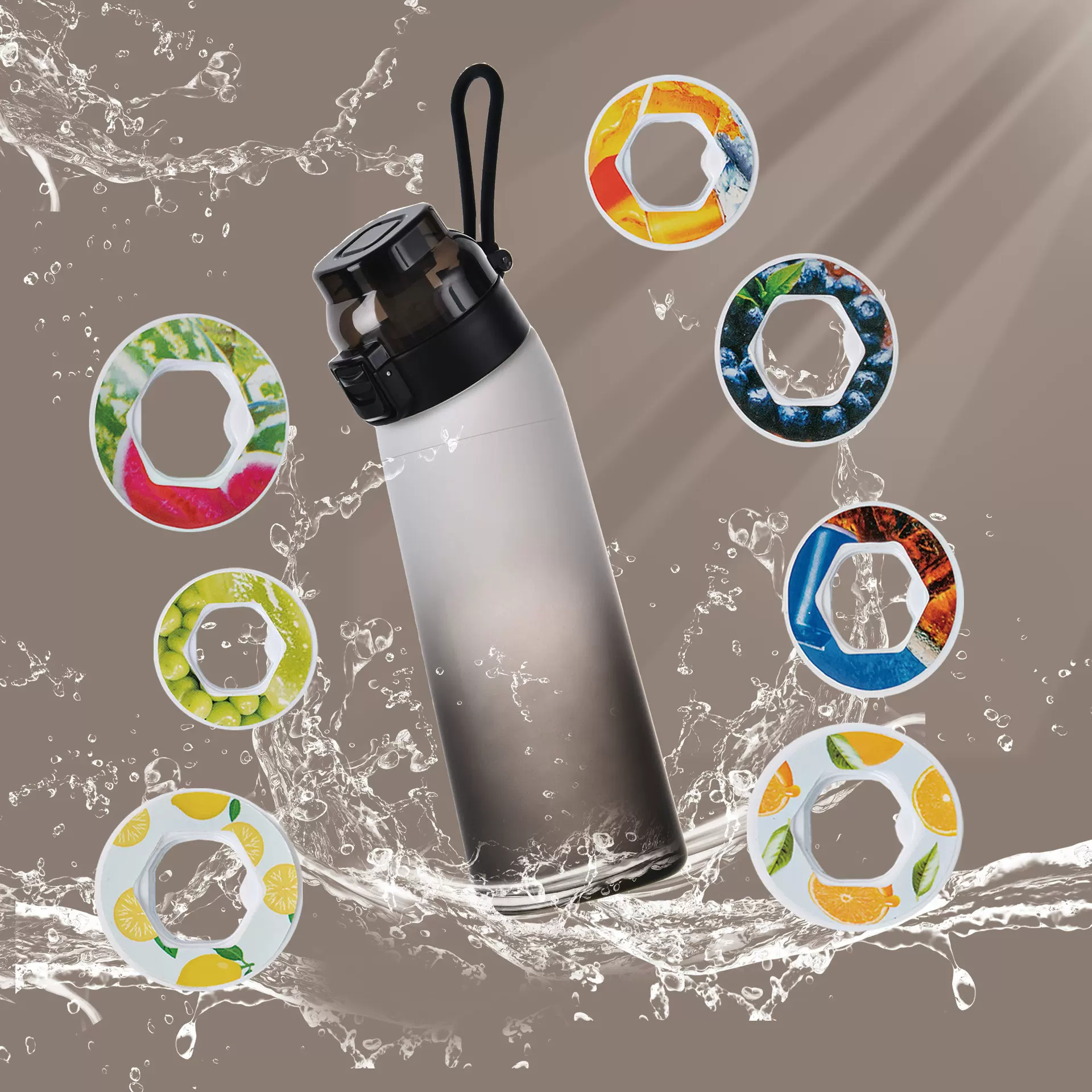 香味杯新款700ml果味创意水杯夏季女生高颜值带吸管运动健身渐变