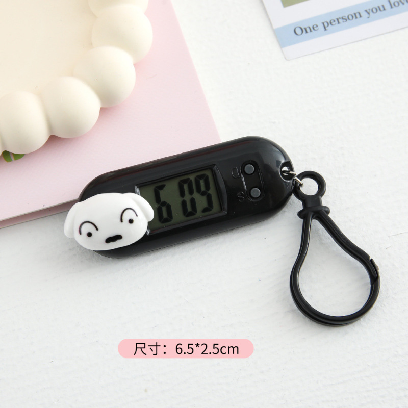 新款可爱卡通迷你电子表便携电子小挂表学生考试上课日期时间秒表|undefined