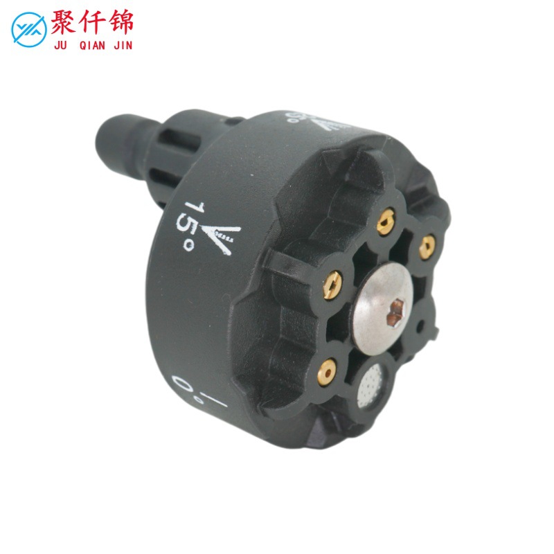 High-Pressure Copper Core 1/4 Quick-Connect Adjustable Rotating Nozzle Six-In-One Wireless Lithium Battery Car Washing Machine Water Gun Head Accessories