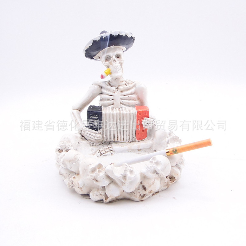 Cenicero de calavera de resina transfronteriza, regalo de cráneo personalizado, regalo de novio del día del padre, accesorios de Halloween