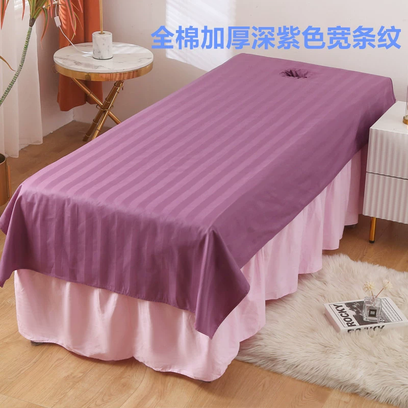 Cotton cosmetic sheet, curtain, white massager, for beauty salons, increased thickness