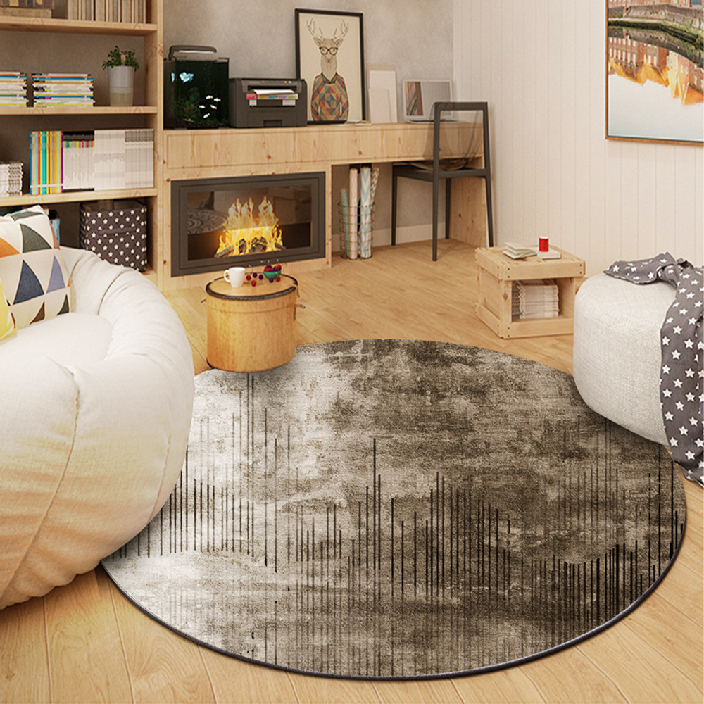 Tapete Redondo para Pie de Cama de Seda Artificial, Absorbente y Antideslizante para Sala de Estar image 21