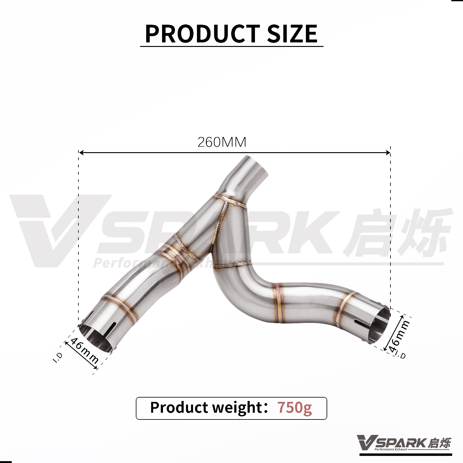 Suitable for Ducati Desert X/Monster937/Monster 950 Motorcycle Modified Titanium Alloy Exhaust Pipe Middle Section