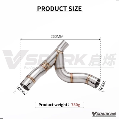 Exhaust Pipe Middle Section — Motorcycle exhaust pipe