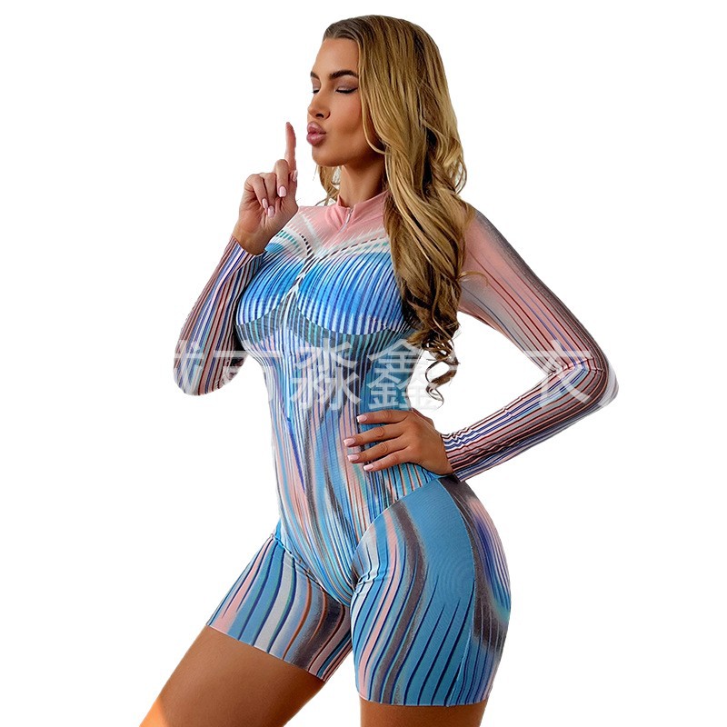 UPF35 + protector solar de mangas largas trajes de baño para mujeres europeas y americanas trajes de baño de secado rápido de alta elasticidad