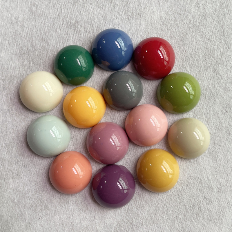 Japanese and Korean ins Half Pill Dot Resin Patch diy Shoe Buckle Phone Case Hair Accessory Earrings Handmade Material Semi-round Accessories