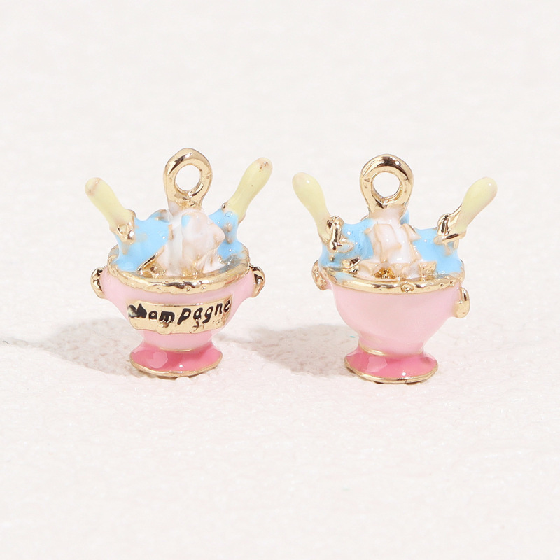 合金三次元オイル滴下シミュレーションカラーアイスクリームペンダント DIY 手作りジュエリーペンダントアクセサリー材料|undefined