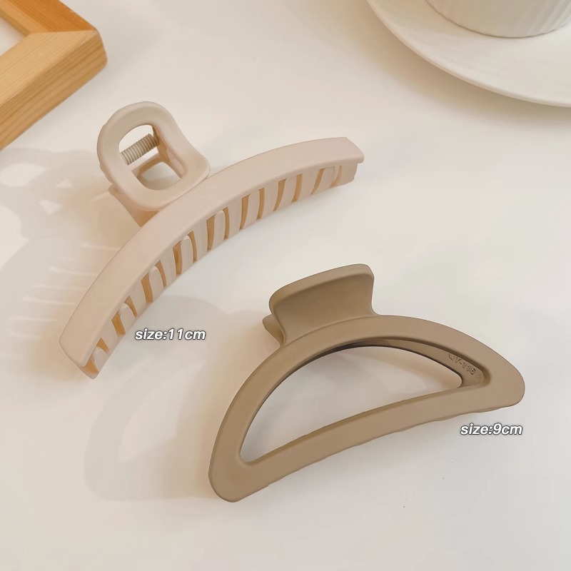 Horquilla de acrílico de las mujeres cuchara trasera updo clip de pelo grande celebridad de Internet elegante tiburón clip tocado simple horquilla