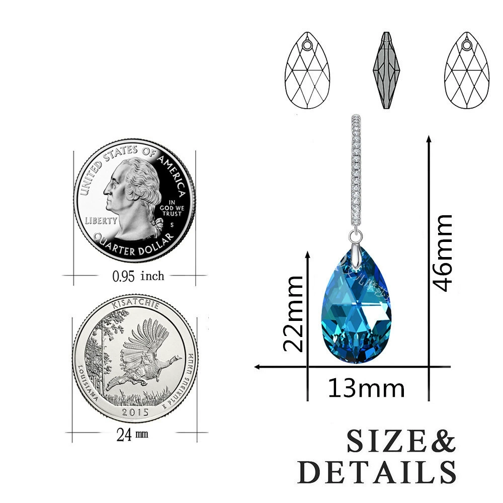 Ювелирные изделия Aier Mogo Czech Crystal, простые серьги с сверлением, внешнеторговый источник, первое поколение