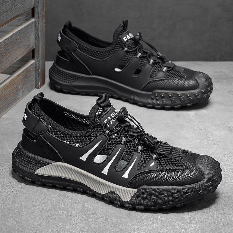 2026 Summer Men's Closed-Toe Perforated Shoes for Outdoor Water Activities, Non-Slip Soft Sole, Mesh Breathable Casual Shoes 2026 Summer Men's Closed-Toe Perforated Shoes for Outdoor Water Activities, Non-Slip Soft Sole, Mesh Breathable Casual Shoes