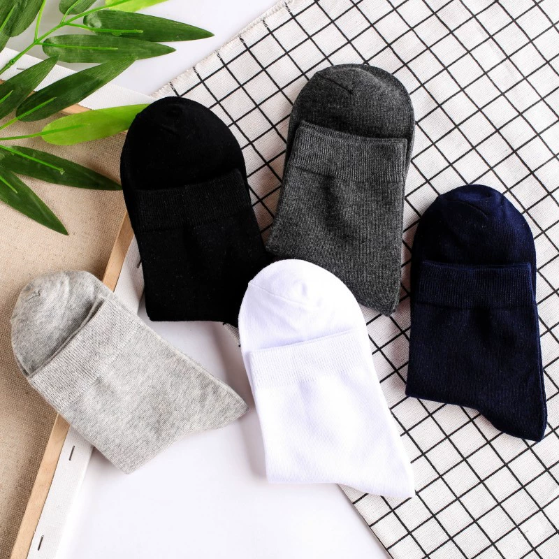 Summer thin black white knee socks for boys
